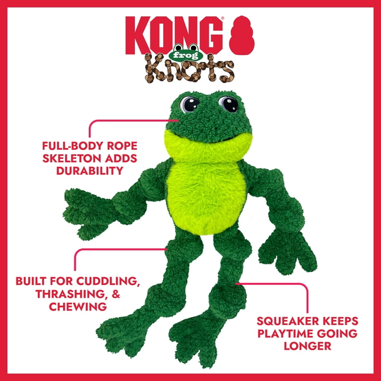 KONG Knots Squeaker Frog Dog Toy, Large photo 2