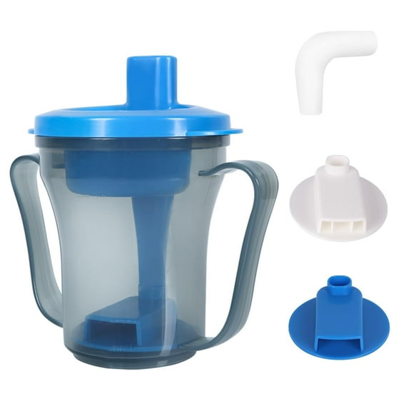 Ehucon Dysphagia Drinking Cup – No-Spill Limited Flow Cup with 5cc/10cc Inserts, Safe and Easy Drinking Aid