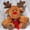 Red, variant on Christmas Reindeer Plush Toy, Cute Soft Moose Stuffed Animal with Red Nose & Green Snowflake Scarf, Unique Holiday Teddy Bear Gift for Kids and Adults