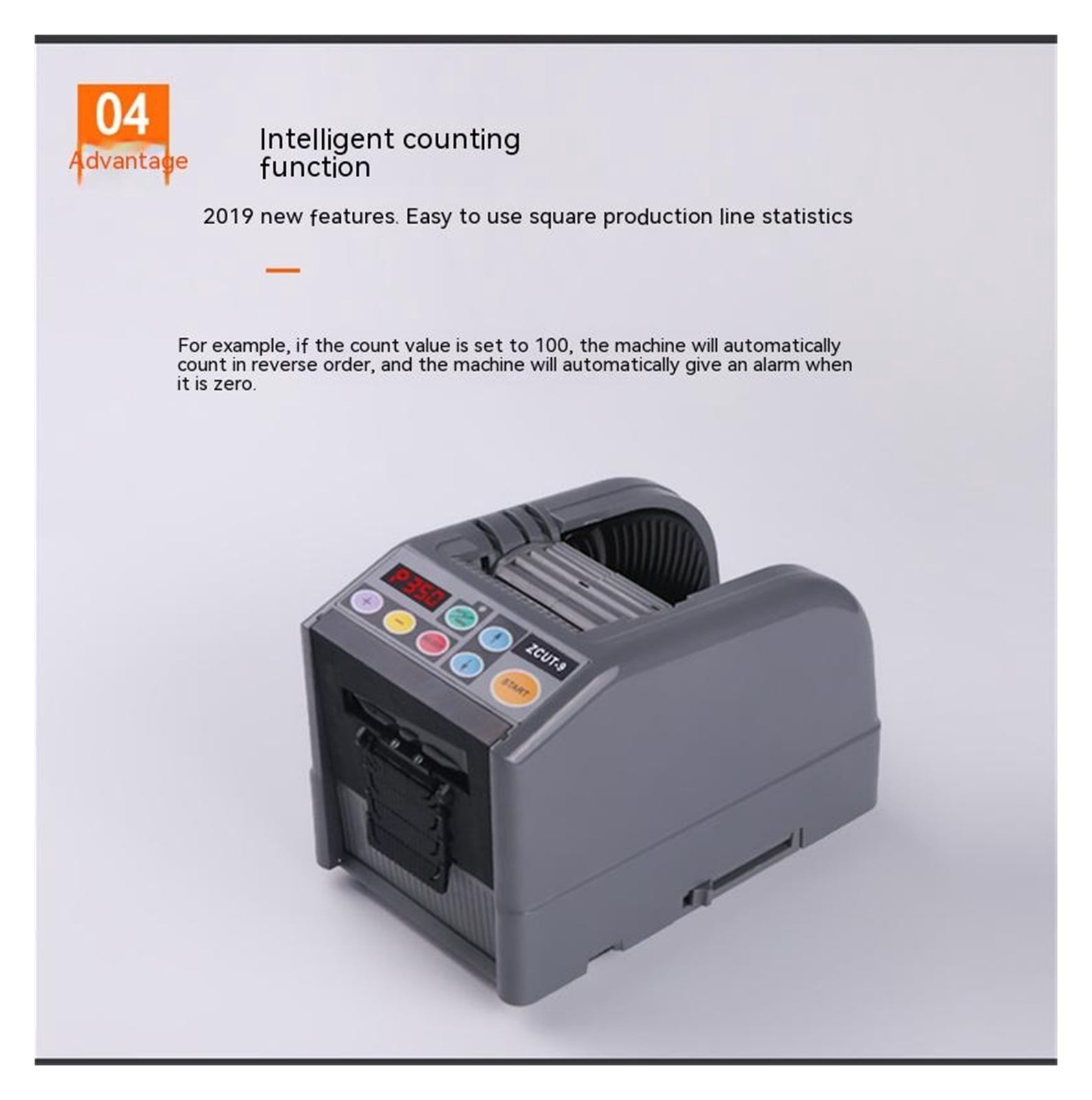 Automatic Electric Tape Dispenser, Adhesive Cutter Packaging Transparent Adhesive Paper Electrical Tape Cutting Machine ,Enhanced Safety