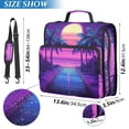 thumbnail image 2 of FORMRS Zipper Binder with Shoulder Strap 2-inch Ring 500 Sheet Capacity File Bag, Purple Digital Art, 2 of 5