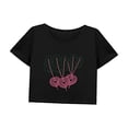 thumbnail image 3 of Top corto para mujer, trajes clásicos de verano, camiseta recortada para deportes de senderismo SG, 3 of 7