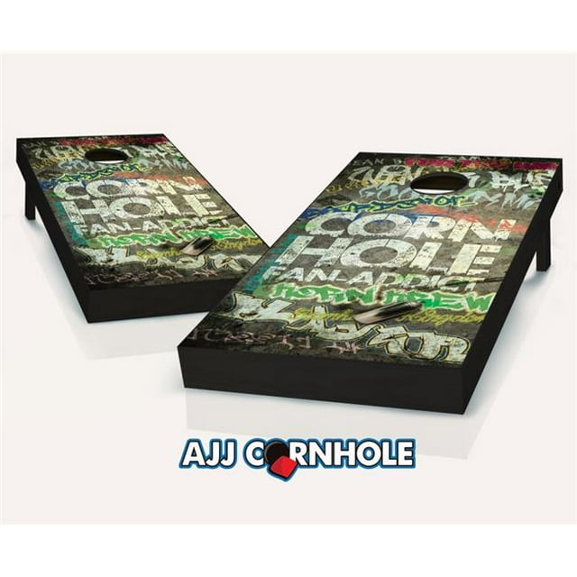 AJJCornhole 107-FanAddict Fan Addict Thème Cornhole avec Sacs - 8 x 24 x 48 Po.
