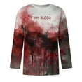 thumbnail image 4 of Camisas de Manga Larga para Hombres Imprimir Blusa de Manga Corta de Cuello Redondo, Camisas de Lino para Hombres, 4 of 4