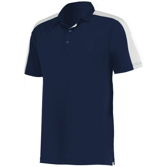 Augusta Sportswear B09634654 Mens Two-Tone Vital Polo T-Shirt, Navy & White - Medium