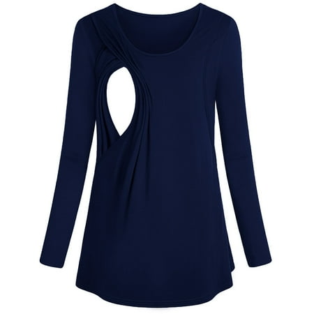 

Tangnade pregnant costumes for women maternity dress Women s Long Sleeve Maternity Layered Nursing Tops For Breastfeeding Bouse