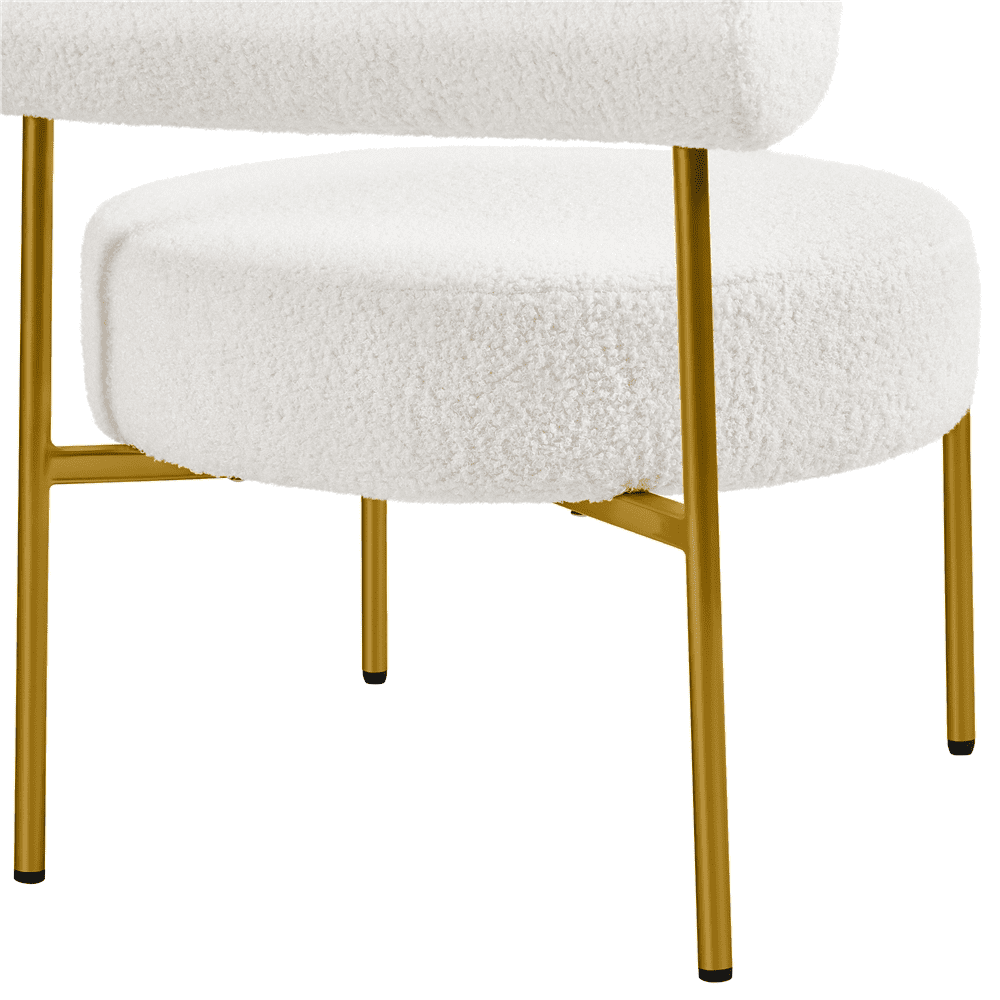 Renwick Boucle Accent Chair for Living Room, White
