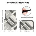 thumbnail image 2 of Crystal Fleece Car Floor Mats Set Of Four - Bottom Injection Molded For Easy Installation To Prevent Interior Contamination Suitable For Most Cars Lightslategray Geometric Lines_3, 2 of 7