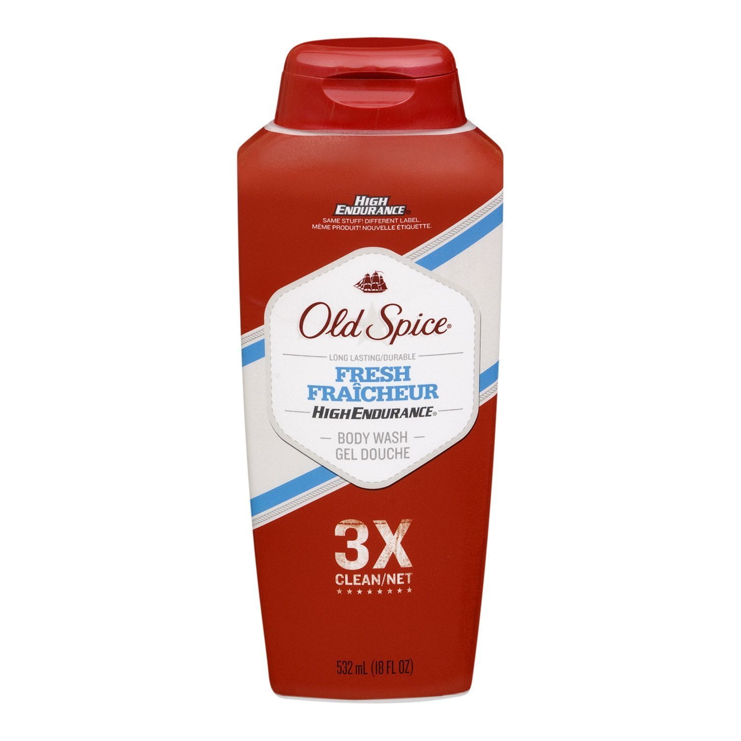 Old Spice High Endurance Body Wash, Fresh, 18 fl oz (532 ml), (Pack of