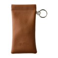 thumbnail image 3 of Estuche organizador para gafas para hombre y mujer con correa de muñeca de piel sintética suave y cierre automático. marrón, 3 of 9