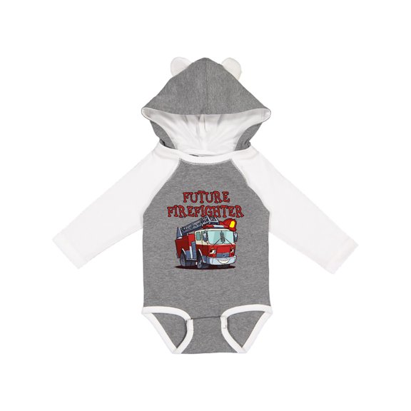 Inktastic Future Firefighter Boys or Girls Long Sleeve Baby Bodysuit