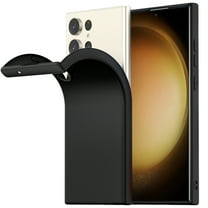 For Samsung Galaxy S23 Ultra Case Slim Soft Thin Shockproof Silicone Cover (Black)