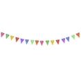 thumbnail image 3 of Banderín Calado Toda Ocasion | Guirnaldas | enramado | 5 tiras de 8 metros | diseño Toda Ocasion Flores multicolor de vibrantes | decoración de papel picado (Plástico) | Banderin triangular, 3 of 6