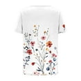 thumbnail image 7 of Xdegoge Summer Tops for Women 2025 Short Sleeve Crew Neck Pleated T Shirts Fashion Floral Print Dressy Casual Blouses Loose Fit Tunic Tops Vacation Beach Outfits Online Sales Past Orders At, 7 of 7