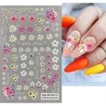 thumbnail image 3 of Flower Nail Stickers Nail Decals for Women Colorful Flower Daisy Nail Designs Holiday Nail Stickers for Nail Art Accessories Spring 3D Self Adhesive N, 3 of 4