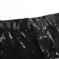 thumbnail image 5 of Men Fashion Sequin Party Half shorts Pants Slim Fit Sparkly Summer Straight Leg Shorts, 5 of 7