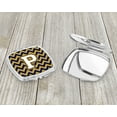 thumbnail image 3 of Letter P Chevron Navy Blue and Gold Compact Mirror CJ1057-PSCM, 3 of 4