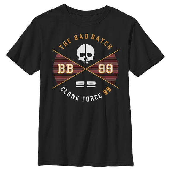 Boy's Star Wars: The Bad Batch Skull Logo Graphic Tee Black X Small