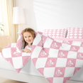 thumbnail image 4 of Homewish Gothic Skull Checkered 7-Piece Twin Bedding,Halloween Themed Bedding Comforter Set,Pink White,Pink Reversible, 4 of 8