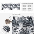 thumbnail image 6 of Gray Garden Tie Up Valance Curtains for Windows, Kitchen Curtains Window Treatments, Retro Mountain Tree Forest Landscape Short Window Shades Valances for Bedroom Bathroom Cafe 54"x18", 6 of 8