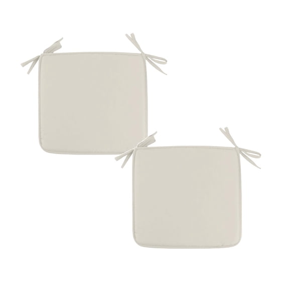 2-Pack Square Seat Cushions (15x15) - Soft Chair Pads with Ties for Indoor/Outdoor Use, Solid Color Comfort for Stools & Dining Chairs