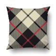 thumbnail image 1 of BSDHOME Black And Beige Fabric Texture Diagonal Pattern Pillowcase Pillow Cushion Cover 18x18 inch, 1 of 1