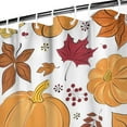 thumbnail image 3 of Rustic Autumn Farm Pumpkins Harvest Shower Curtains,Washable Bathtub Curtains with Hooks Retro Polyester Fabric Curtains for Thanksgiving Day Fall Party Home Decor, 3 of 5