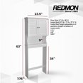 thumbnail image 3 of Redmon Louvered Over-The-Toilet Space Saver Cabinet, Adjustable Shelf, White, 3 of 12