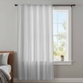 thumbnail image 4 of Gray Stripes Sheer Curtains 84 Inches Long, Vintage Minimalist Lines Texture Light Filering Curtains, Breathable Simi Curtain Privacy Drapes for Living Room Bedroom Lightweight Window Treatment, 4 of 9