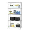 thumbnail image 2 of Furniture of America Mio Chrome 5-Tier Metal Shelf NSF Certified Commercial, 2 of 23