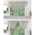thumbnail image 4 of Grey Striped Sheer Waterfall Valance Curtains for Window, Vintage Stripes Ombre Rod Pocket Sheer Topper Swag Curtains for Living Room, Kitchen 38.5"W x 47.2"L, 3 Panels, 4 of 7