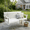 White, variant on Innovaze HDPE 5-ft Porch Swing, Outdoor Bench with Cupholders, High Back, for Outdoor Patio Garden (3-Seat, Black)