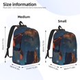 thumbnail image 3 of Honeii Cowboy Boots Under Starry Sky Print Canvas College Laptop Backpack, Durable Rucksack Travel Notebook Bag School Backpack Book Bag for Men Women-Medium, 3 of 7
