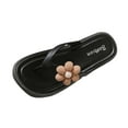 thumbnail image 2 of Xfvqtps Flip Flops for Womens Thick Sole Flower Decor Beach PVC Sandals Black, 2 of 9