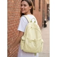 thumbnail image 5 of Luxtrada Women Backpack Purse 20L Nylon Anti-theft Fashion Casual Lightweight Travel Shoulder Bag Daypack (Yellow), 5 of 8