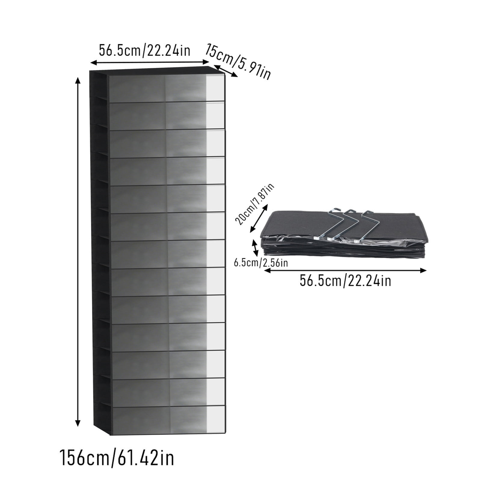 13-Layer Over-Door Hanging Storage Bag, Large Lattice Fabric Organizer for Shoes, Accessories, and Toys, Space-Saving Design, Breathable Material, Easy Installation