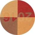 thumbnail image 1 of Ahgly Company Indoor Round Patterned Carrot Orange Area Rugs, 8' Round, 1 of 6