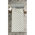 thumbnail image 3 of Ambesonne Modern Quilted Bedspread Set 2 Pcs, Geometric Diamond Shapes, Twin Size, Sage Green and White, 3 of 3