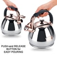 thumbnail image 4 of Tea Kettle Stovetop Whistling Kettle Teapot, 3Quart Tea Pot Stainless Steel Teakettle for Stove Top with Heat Proof Ergonomic Han, 4 of 6