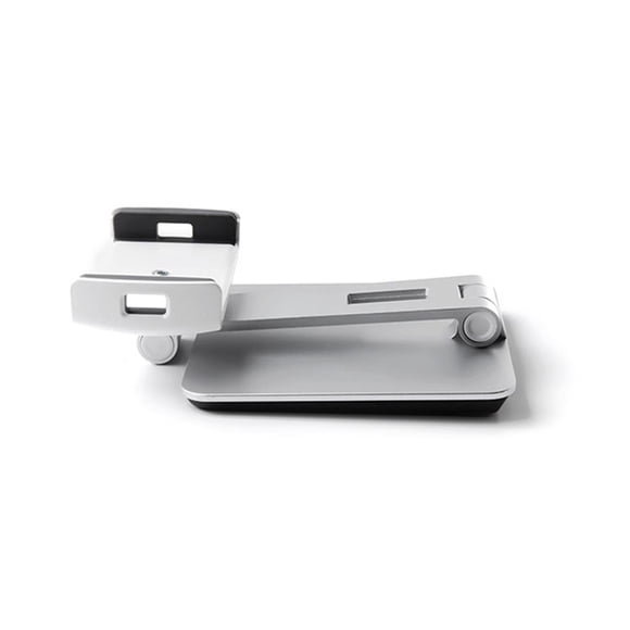 Matsuzay Soporte de escritorio para tableta Soporte de escritorio para tableta plegable ajustable de aleación de aluminio Teléfono y Comunicación plata