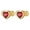 Gold,Red, variant on Cute Heart Shape Stud Earrings for Women Crystal Cubic Zirconia Cartilage Earrings Titanium Steel Hypoallergenic Heart Love Pierced Studs Jewelry