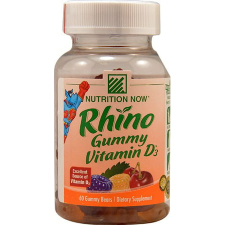 Rhino ® vitamine D3 gélifiés 60 ct. Bouteille