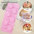 thumbnail image 3 of Auear Paquete De 2 Moldes De Silicona Para Piruletas Con Palos De 6 Capacidades Para Chocolate, Caramelo Duro, Molde Para Gatos, Perros, Mascotas, Estampado De Huellas, Helado, Fondant, Decoración Par, 3 of 5