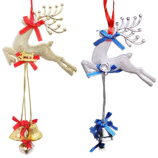 Colgantes De Navidad Bell Deer Adornos Colgantes Para Decoraciones De Árboles De Navidad Methold HA038028-00