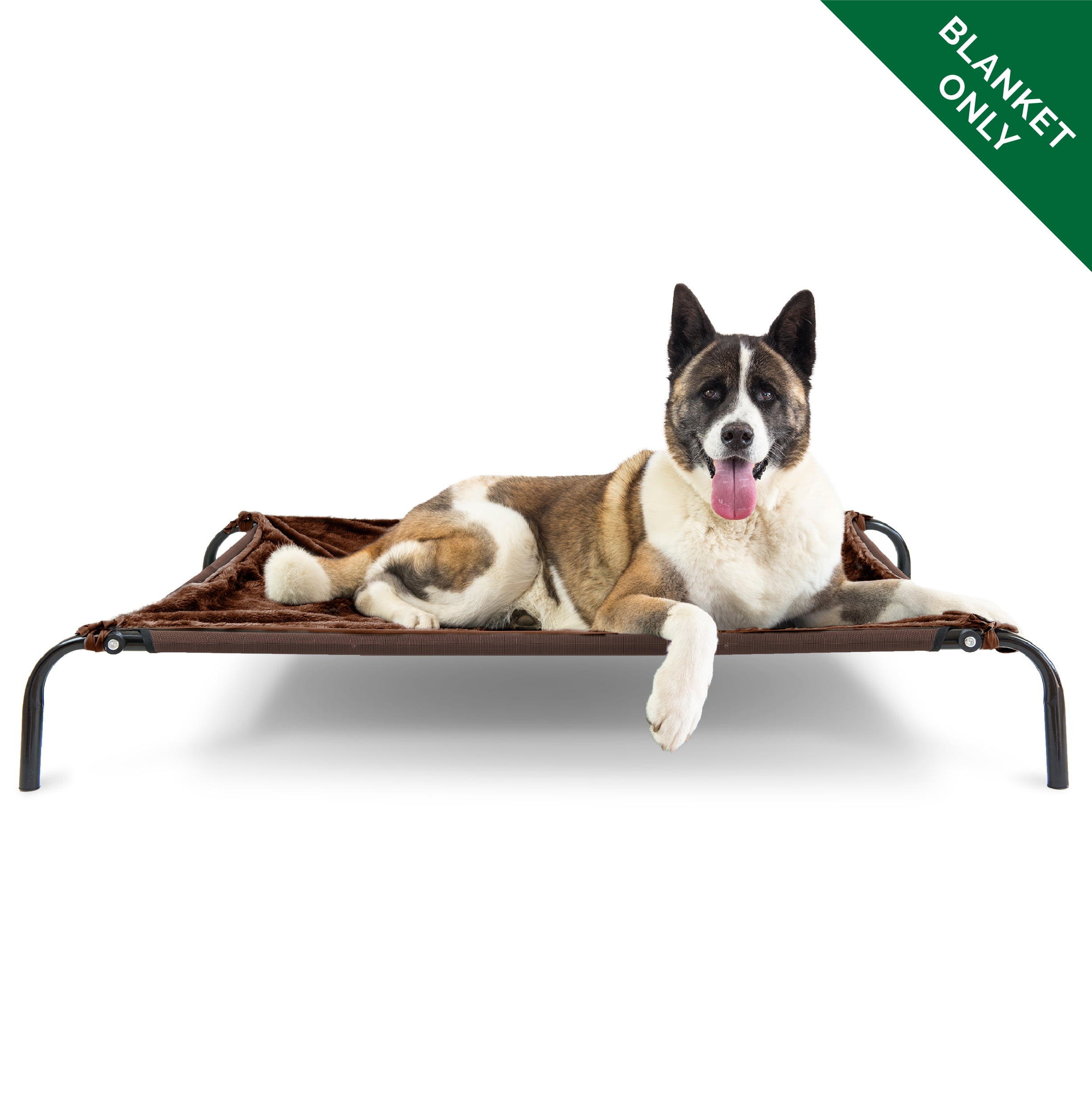 FurHaven Pet Dog Blanket | Plush Blanket for Elevated Pet Cots, Espresso, Large