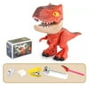 Dinosaur Toy for Kids 5-7 - Dinosaur Stationery Set for Boys Girls, Hides Pencil Sharpener, Ruler Slap Bracelet, Eraser, Stapler, Pencil, Limbs Mouth Removable(Orange)