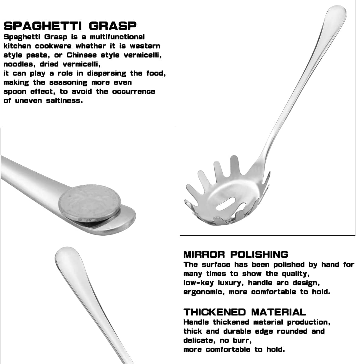 2X OXO Steel Spaghetti Server 59791 + Slotted Spoon 59291