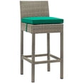 thumbnail image 2 of Modway Conduit 5 Piece Outdoor Patio Wicker Rattan Set in Light Gray Green, 2 of 7