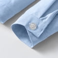 thumbnail image 5 of NIEWTR Boys School Uniform Shirt Long Sleeve Solid Button Down Dress Shirt with Button Cuffs for Daily Wear and Special Events（A-Light Blue,4-5 Years), 5 of 9