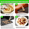 thumbnail image 2 of Muweixin 25 Holes 900W Electric Mini Pancake Maker, Non-stick Stainless Steel Pancake Griddle with Adjustable Temp Timer, for Breakfast Bar Home Commercial Use, 2 of 8